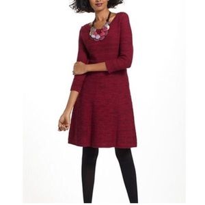 Sparrow Vinifera lambswool blend Marled pink sweater dress, size medium